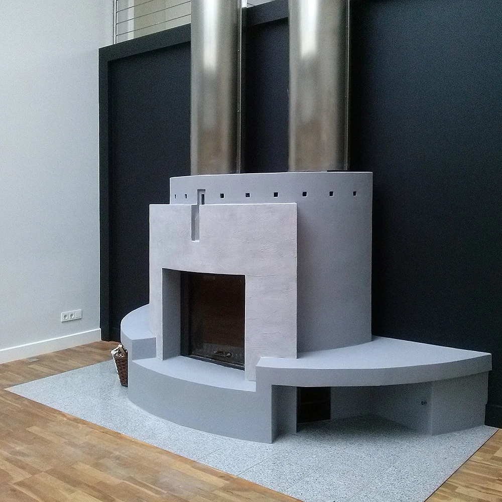 Dekorationsmalerei, Deko-Malerei - Betonimitation eines Kamins