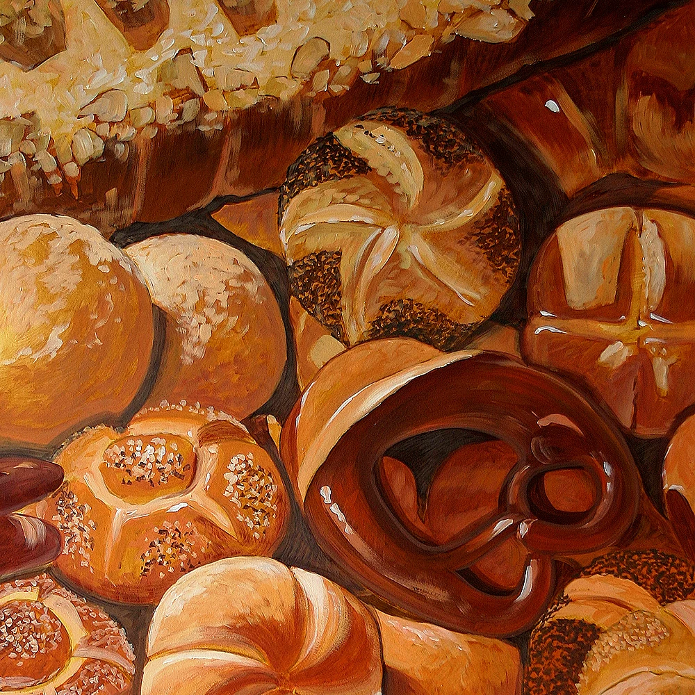 Dekorationsmalerei Brötchen