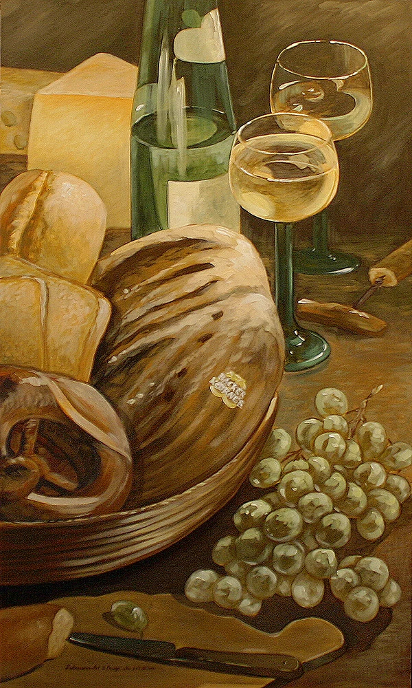 Dekorationsmalerei Wein