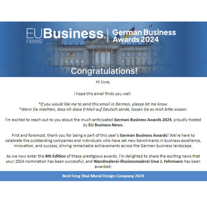Best Feng Shui Mural Design Company 2024 - Uwe Fehrmann