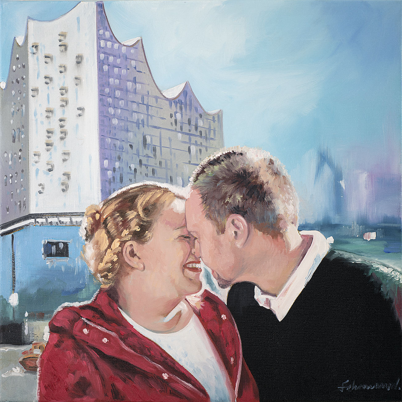 Hochzeitsgeschenk, Hochzeit, Brautgemälde, persönliches Geschenk 