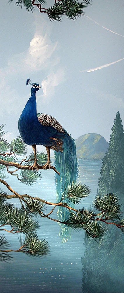 Tiermalerei Kunst - Pfau