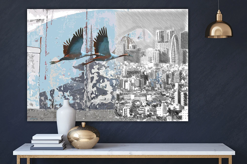 Wandbild, Motiv Fujiyama 100 x 70 cm