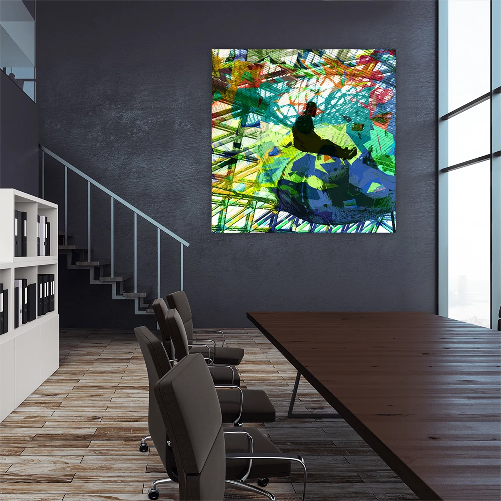 Wandgestaltung mit einem Gemälde in einem Konferenzraum