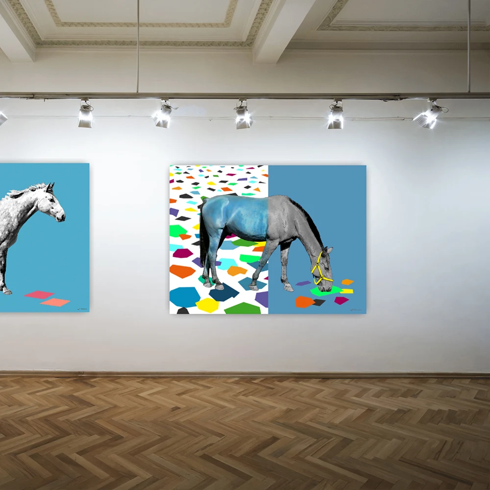 Wandbild, Pferd „Silence" 120  x 90 cm