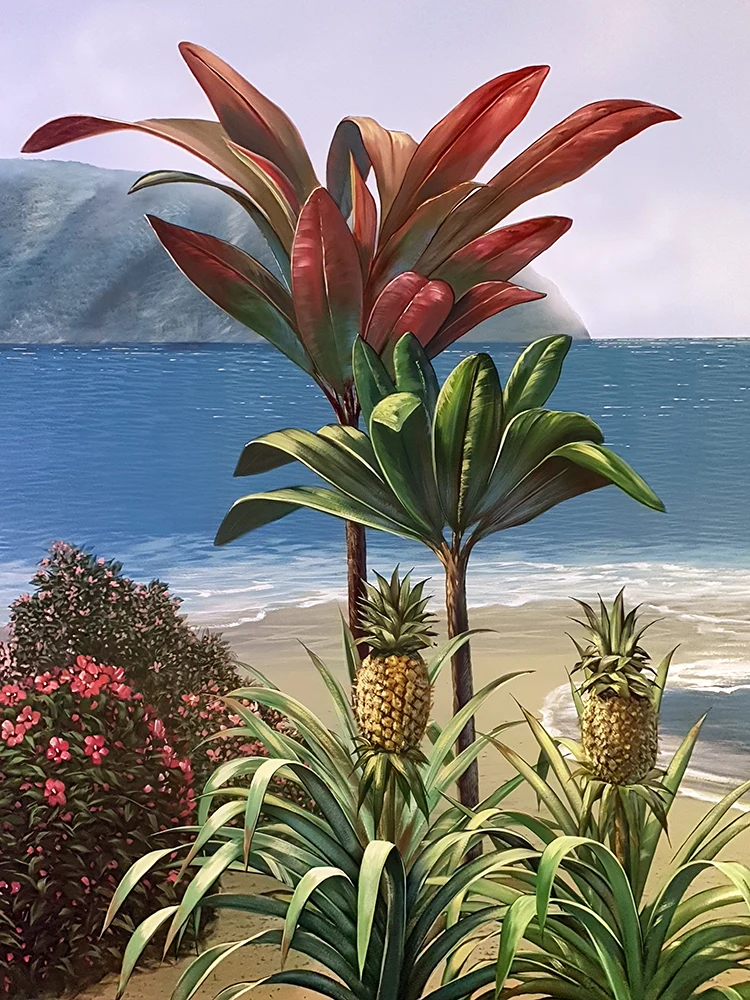 Wandgemälde im Nutzwedel Sonnentherapiezentrum, Ananas