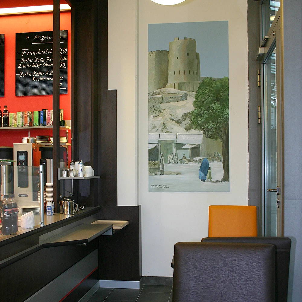 Wandmalerei für ein Café