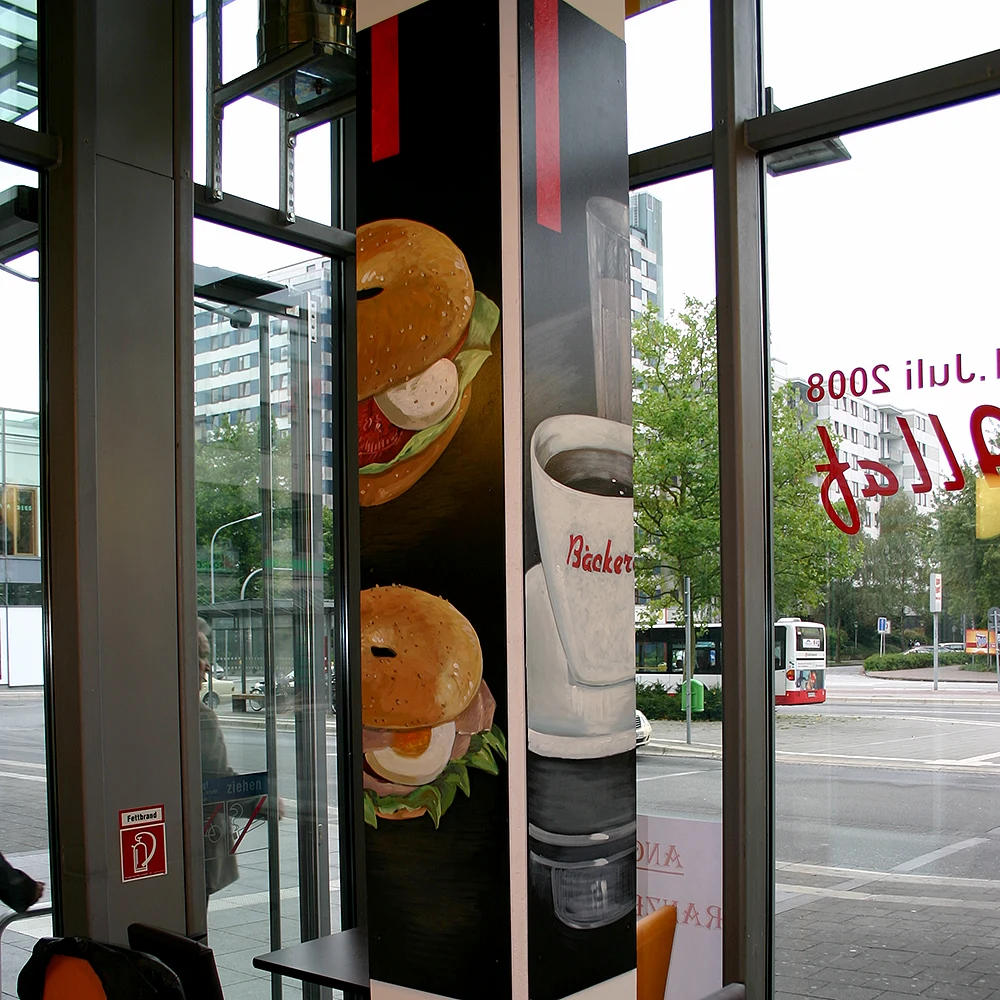 Wandmalerei für ein Café