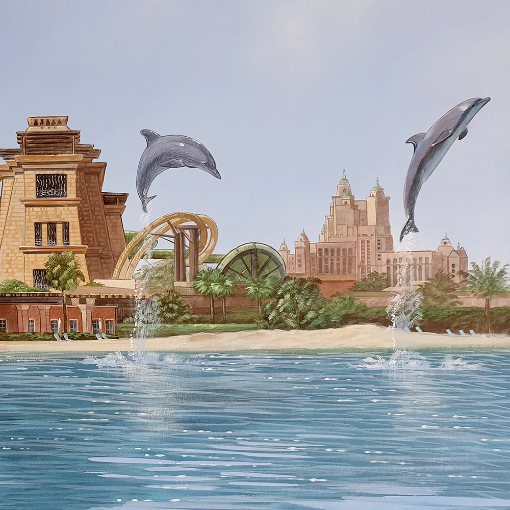 Wandmalerei für ein Jugendzimmer Thema DUBAI