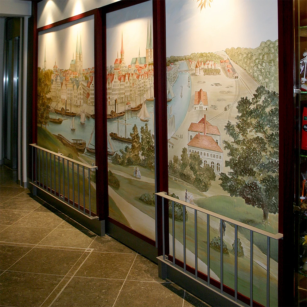 Wandmalerei für eine Konditorei