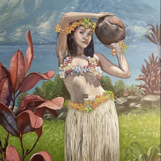 Foto: Wandmalerei im Flur im Nutzwedel Sonnentherapiezentrum, Detail