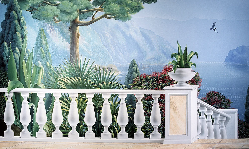 Wandmalerei der Ortschaft MENTON an der Côtes d'Azur