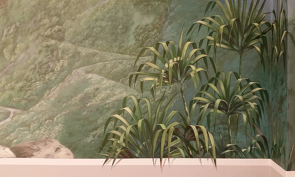 Wandmalerei Santorin, eine Insel der Kykladen