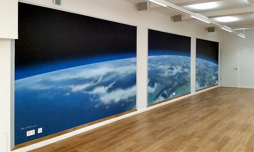 Wandmalerei für einen Konferenz- und Seminarraum, nachher